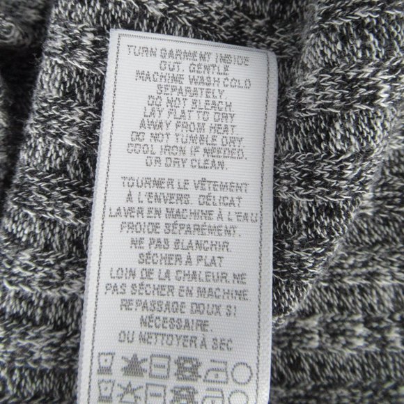 7 For All Mankind Womens S Cowl Neck Long Sleeve Fitted Tunic Sweater Top Gray - Picture 9 of 9